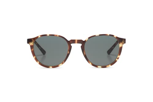 KOMONO Liam Tortoise Unisex Oval Cellulosepropionat-Sonnenbrille für Damen und Herren mit UV-Schutz und kratzfesten Gläsern von KOMONO