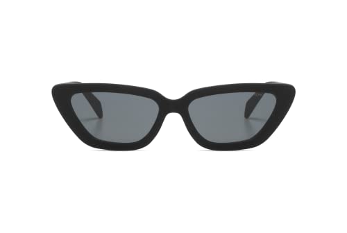 KOMONO Tony Carbon Unisex Cat-eye Cellulosepropionat-Sonnenbrille für Damen und Herren mit UV-Schutz und kratzfesten Gläsern von KOMONO