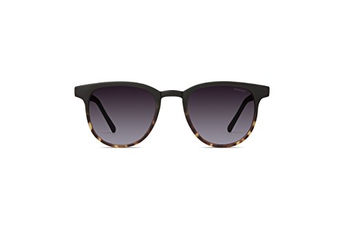 KOMONO Francis Matte Black Tortoise Unisex Rechteckige Cellulosepropionat-Sonnenbrille für Damen und Herren mit UV-Schutz und kratzfesten Gläsern von KOMONO