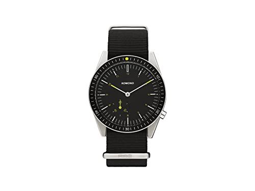 KOMONO Ray Legacy NATO Black Japanische Analoge Quarzuhr für Herren mit Recycelter Gurtband von KOMONO