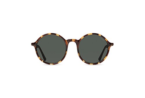 KOMONO Madison Tortoise Unisex Runde Cellulosepropionat-Sonnenbrille für Damen und Herren mit UV-Schutz und kratzfesten Gläsern von KOMONO