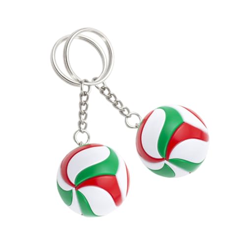 KOMUNJ 2 Stück Volleyball Schlüsselanhänger Volleyball Modell Spielzeug Volleyball Schlüsselanhänger, für Tasche Hängen Ornamente Keychain Geschenke(Mehrfarbig) von KOMUNJ