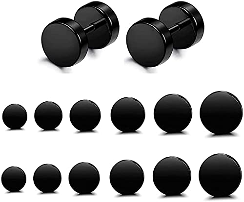 KOMUNJ Ohrringe Ohrstecker Edelstahl Ohren Ohrringe Set für Damen Herren Hypoallergen Edelstahl Ohrringe Piercing, Edelstahl von KOMUNJ
