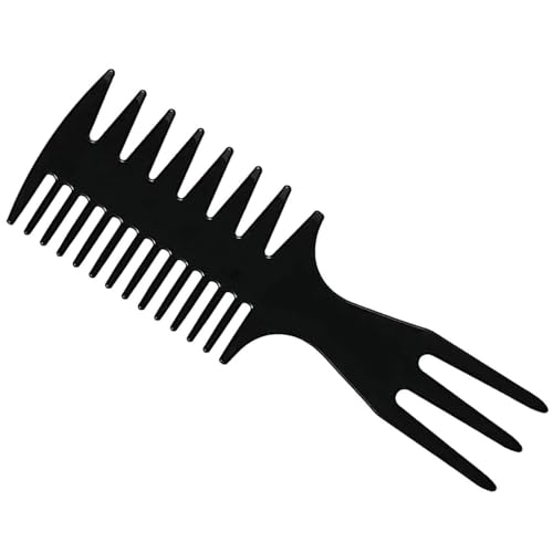 KOMUNJ Männer 3 in 1 Professional Styling Kamm Breiter Zahnkamm Öl Kopf Kamm Kunststoffkämme, Zahnkamm Afrokamm Frisurkamm Friseur Styling Tool von KOMUNJ