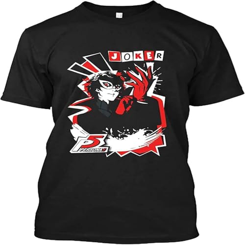 Persona 5 Joker 10 Cotton Short Sleeve T Shirt for Men Black L Persona 5 Joker 10 Cotton Short Sleeve T Shirt for Men Black L von KOMYLA