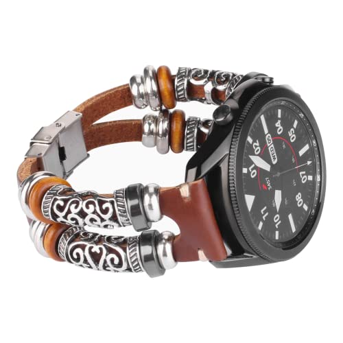 KONAFEI Armbänder kompatibel mit Garmin Venu 2/Venu 3/Vivoactive 4 45 mm Watch/Samsung Galaxy Watch 3 45 mm/Gear S3 Frontier/Classic/Galaxy Watch 46 mm, 22 mm Leder-Vintage-Armband für Männer und von KONAFEI