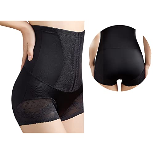 KONFEN Damen Shapewear Bauchweg Unterhose, Miederhose Hoher Taille Miederpants Shaping Nahtlose Unterwäsche, Figurformende Miederslip Bauchweg Hose Body Shaper für Frauen, Schwarz L von KONFEN