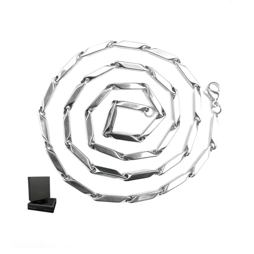 KONFEN Edelstahl Kette Herren, 3mm * 22" Edelstahlkette Halskette Ketten aus Edelstahl für Männer, Panzerkette Edelstahlkette Lange Necklace Hip Hop Punk Schmuck für Herren Damen KONFEN Edelstahl Kette Herren, 3mm * 22" Edelstahlkette Halskette Ketten aus Edelstahl für Männer, Panzerkette Edelstahlkette Lange Necklace Hip Hop Punk Schmuck für Herren Damen von KONFEN