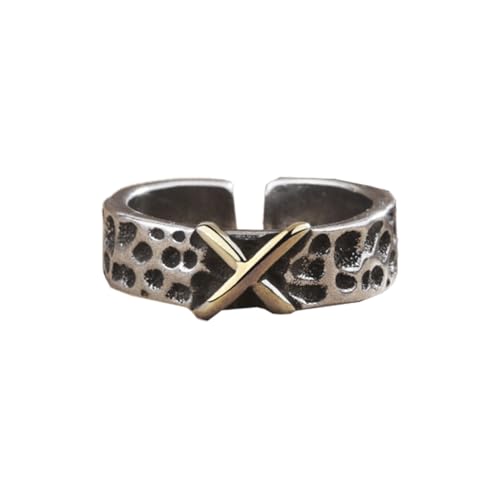 KONFEN Herren Ring Öffnung Verstellbarer, Wikinger Cross-Design Offene Retro Punk Hip Hop Gothic Schmuck Unisex Vintage, Party Geburtstag/Weihnachten Geschenk für Männer Jungen Damen von KONFEN