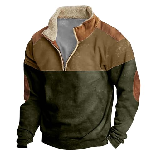 Bomberjacke Kapuzenpullover Xxxl Schwarze Fleecepullover Herren Herren Sweatjacke Hoodie Kapuzenpullover Sport Tshirt Schwarzer Kurzer Pulli Cool Pullover Polohemd Herren Langarm(Army Green,5XL) von KONG JIMFAN