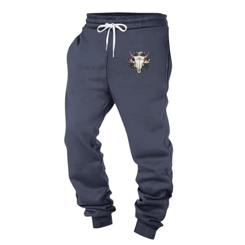 Jogginghose Herren Haushose Herren Jogginghose Herren Baggy Freizeithose Herren Lang Jogginghose Herren Baggy Jogginghose Hose Herren Graue Jogginghose Herren Sporthose Herren Lang(#A Navy,XL) von KONG JIMFAN