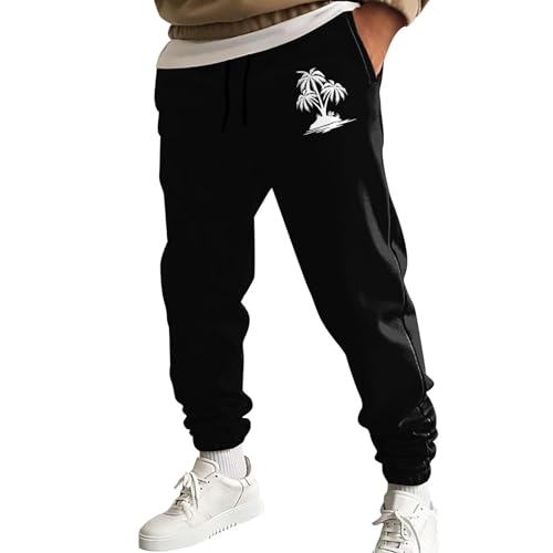 Jogginghose Herren Sporthose Extra Lang Herren Cargohose Graue Jogginghose Herren Sporthose Extra Lang Herren Baggy Jogginghose Herren Hose Baggy Jogginghose Laufhose Herren Lang(#C Black,XL) von KONG JIMFAN