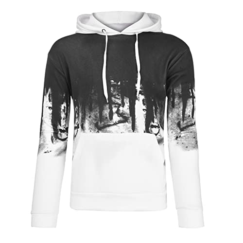 KONG JIMFAN Ghostemane Hoodie Informatiker Geschenke Snowboard Kleidung Herren Full Zip Hoodie Faltbrett Für T-Shirt Rot Schwarzer Hoodie Pullover Backprint Herren Herrenhemden Langarm Sportlich von KONG JIMFAN