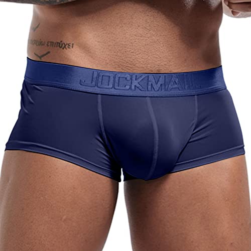 KONG JIMFAN Herren-Boxershorts Unterhosen Männer Langes Bein Bikini Slip Schwarz Herren-Unterhosen Unterhose Mann Push Up Slip Push Up Slip Herren Bauchweg String Herren Unterhosen(Dunkelblau,M) von KONG JIMFAN