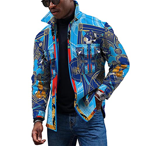 KONG JIMFAN Herren Dünne Jacke Strickjacke Bunt Gestreiftes Hemd Herren Jacken Anzüge Polo Shirts Männer Ünne Jacke Herren Steppjacke Schwarz Hemdjacke Herren Winterjacken Herren Schwarz(Khaki,L) von KONG JIMFAN