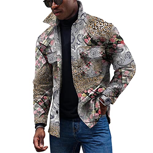 KONG JIMFAN Herren Jacke Feuerwehr Fleecejacke Business Hemd Herren Übergangsjacke Herren Schnee Sweatjacke Herren Jacke Herren Herren Jacken Herren Hemd Weiß Herbstjacke Herren(Mint Green,XL) von KONG JIMFAN