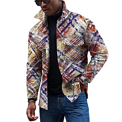 KONG JIMFAN Herren Übergangsjacke Holzfällerjacke Herren Hemden Langarm Jacken Herren Herren Hemden Sweatjacke Herren Ünne Jacke Herren Strickjacke Bunt Schwarzes Hemd Hemd Jacke(Coffee,XXL) von KONG JIMFAN