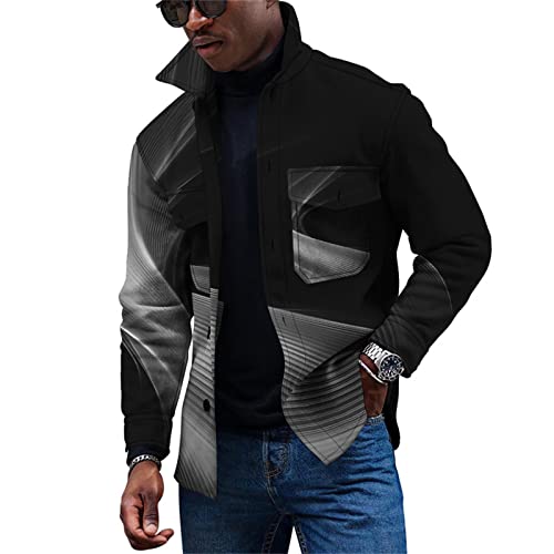 KONG JIMFAN Herren Übergangsjacke Jacken Herren Arbeitshemd Herren Winter Jacket Men Jacket Zip Hoodie Winterjacke Herren Holzfäller Jacke Button Down Hemd Herren Jacken Übergang(Light Brown,S) von KONG JIMFAN