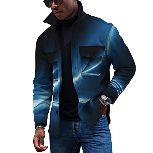 KONG JIMFAN Herren Übergangsjacke Wanderjacke Hemd Weiß Winterjacke Herren Pullover Herren Motorrad Regenbekleidung Ünne Jacke Herren Double Face Jacke Stehkragenhemd Soft Shell Jacke(Coffee,XL) von KONG JIMFAN