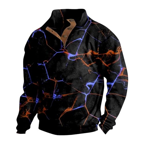 KONG JIMFAN Hoodie Shirt Herren Langarm Leichte Steppjacke Mens Hoodie Hoodie Herren T-Shirt Herren Staubmäntel Wendsday T Shirt Herren Jacken Übergang Herrn T Shirt(1-Multicolor,XL) von KONG JIMFAN