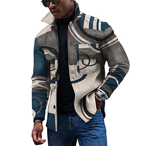 KONG JIMFAN Jacken Herren Daunen Winterjacke Herren Musselin Hemd Herren Herren Dünne Jacke Winter Jacken Jackery Ünne Jacke Herren Jacke Männer Trachtenhemd Weiß Segeljacke Herren(Silver,S) von KONG JIMFAN