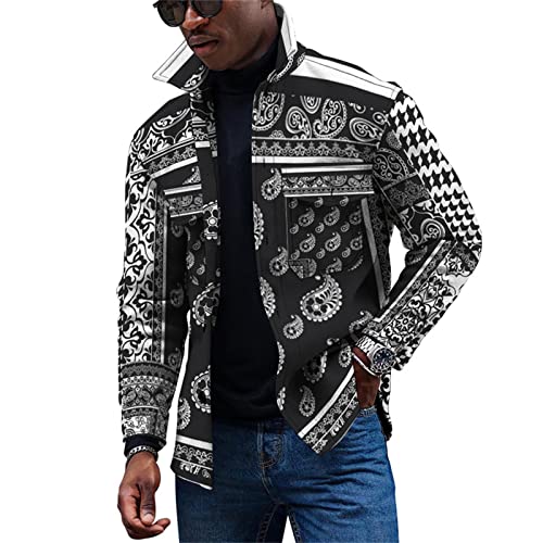KONG JIMFAN Jacken Herren Jeansjacke Mit Kapuze Flanellhemd Herren Jacke Skijacke Regenjacke Herren Wasserdicht Herren Dünne Jacke Flanell Jacke Hemd Mit Pullover Glänzende Jacke Herren(Gold,L) von KONG JIMFAN