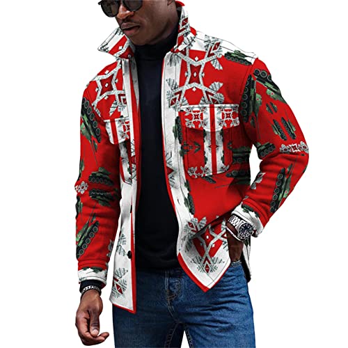 KONG JIMFAN Jacken Herren Sweatjacke Herren Lederhemd Herren Herren Jacken Bomberjacke Rollkragenpullover Herren Herren Jacke Steppjacke Herren Trachtenhemden Herren Stay High Jacke(Beige,L) von KONG JIMFAN