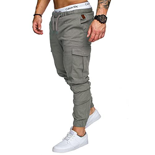 Jogger Trainingshose Herren Personalisierte Geschenke Sportsachen Sport Arbeitshosen Männer Laufhose Herren Lang Winter Hose Breit Y2k Hosen Paiter Pants Straight Pants(Grau,M) von KONG JIMFAN