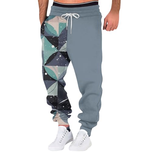 KONG JIMFAN Jogginghose Herren Jogginghose Hosen Herren Jogginghose Herren Baggy Arbeitshose Herren Anzughose Herren Trainingsanzug 80er Sweatpants Herren Jogginghose Herren(#A Dark Gray,L) von KONG JIMFAN
