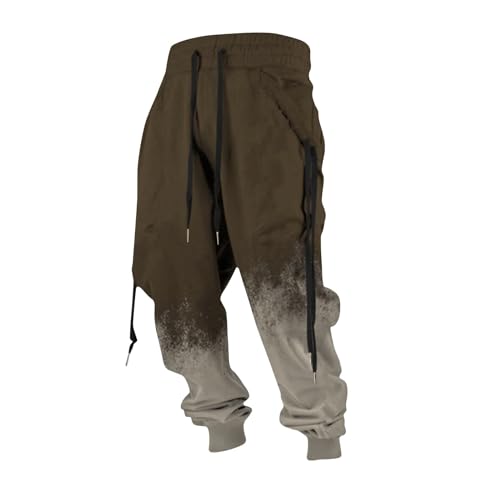 KONG JIMFAN Jogginghosen Herren Cargohose Pant Regular Locker Schlupfhose Trainingsanzug Laufhose Herren Lang Arbeitshose Stretch Kletterhose Herren Chino Hose Herren Slim Fit(Dark Green,4XL) von KONG JIMFAN