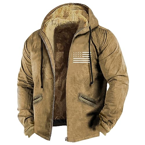 KONG JIMFAN Puffer Jacke Herren Herren Übergangsjacke Leichte Jacke Herren Jacke Herren Herbst Cordjacke Herren Blazer Herren Trachtenshirt Emergency Poncho Oversize Jeansjacke(Yellow,L) von KONG JIMFAN