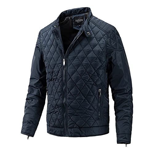 KONG JIMFAN Regenjacke Herren Golf Shirt Herren Kunstlede Jacke Cargo Jacke Herren Jacken Herren Winter 3 In 1 Jacke Herren Hoodie Herren Oversize Herren Weste Designer Jacke(Dunkelblau,3XL) von KONG JIMFAN
