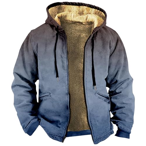 KONG JIMFAN Regenjacke Herren Oversize Hoodie Herren Einweg Regenponcho Erwachsene Kunstlederjacke Herren Leichte Steppjacke Herren Jacket Men Jacket Y2k Running Vest Snowboardjacke(Blue,7XL) von KONG JIMFAN