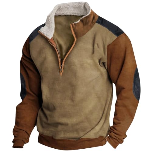 KONG JIMFAN Ski Anzug Männer Hoodie L Männerboddy Lange Kapuzenpullover Herren Langarmshirt Teenager Mädchen Schmetterling Hoodie Kapuzenpulli Beige Tunika Mit Kragen(Light Brown,4XL) von KONG JIMFAN