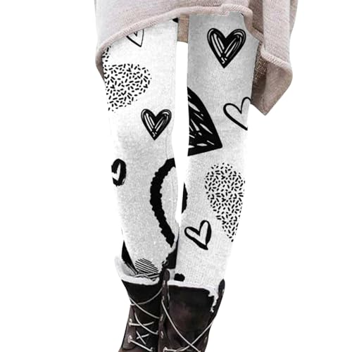 KONG JIMFAN Skihose Thermohose Damen Kurzgröße Farbige Strumpfhosen Blickdicht Hosen Bauch Weg Unterhosen Damen Stützstrumpfhose Damen Sportleggings Mit Tashen Overknee Strumpfhose(#3 White,XXL) von KONG JIMFAN