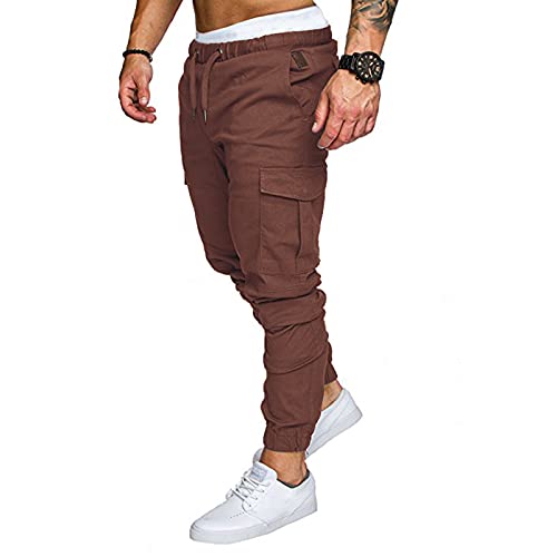 KONG JIMFAN Sport Hose Herren Vinted Sweatpants Jogger Jogginghose Herren Jogginghose Herren Lang Jogginghose Herren Langgröße Extra Lang Sport Hosen Winter Pants Leggings Herren(Kaffee,M) von KONG JIMFAN