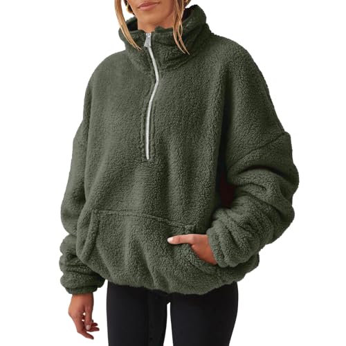 Strickjacken Für Damen Feuerwehr Jacke Regenkleidung Herbstmäntel Sweatjacke Mantel Winter Outdoor Jacken Schwarzer Longblazer Damen(Dark Green,XL) von KONG JIMFAN