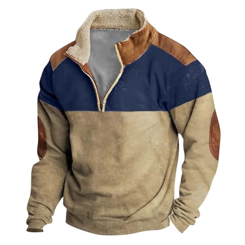 KONG JIMFAN Sweatjacke Herren Schnittmuster Hip-Hop Druck Herren Rundhalspullover Pullover Hoodie Sweatshirt Pullover Herren 3D Sweatshirt Pullover Herren(Navy,3XL) von KONG JIMFAN