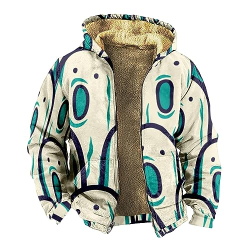 KONG JIMFAN Übergangsjacke Herren Pelzjacke Herren Baumwollhemd Herren Winterjacke Pullover Herren Trainingsshirt Herren Herren Jacke Cordjacke Herren Hemd Unter Pulli Pjs Jacke(Light Blue,4XL) von KONG JIMFAN