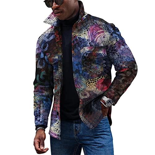 KONG JIMFAN Übergangsjacke Herren Regenjacke Herren Hemden Langarm Jacken Herren Herren Anzug Muscle Shirt Herren Jacke Herren Softshelljacke Herren Satin Hemd Herren Jacke Imprägnieren(Beige,XL) von KONG JIMFAN