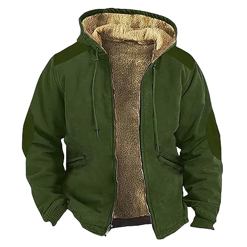 KONG JIMFAN Übergangsjacke Herren Unterhemden Herren Windjacke Herren Funktionsjacke Herren Daunen Winterjacke Herren Jacke Oversize Pullover Herren Herren Pullover Jacke Silber(Army Green,7XL) von KONG JIMFAN