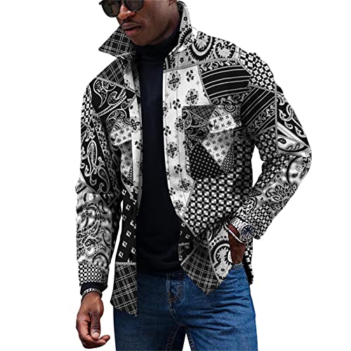 KONG JIMFAN Ünne Jacke Herren Sweatshirt Jacke Kariertes Hemd Herren Jacke Herren Winter Jacken Jeansjacke Übergangsjacke Herren Motorradjacke Herren Hemden De Daunenjacke Herren(Army Green,L) von KONG JIMFAN