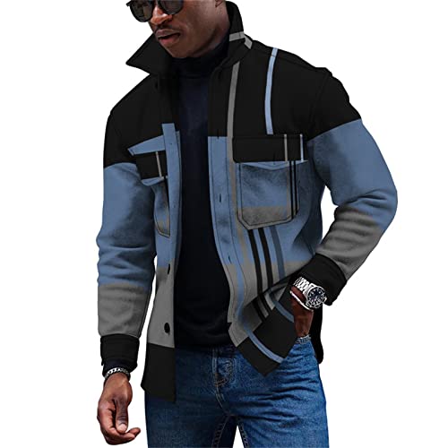 KONG JIMFAN Winter Jacket Men Sportjacke Flanellhemden Herren Ünne Jacke Herren Herren Jacken Softshelljacke Herren Herren Jacke Winterjacke Herren Weiß Smokinghemden Fleecejacke(Light Brown,L) von KONG JIMFAN