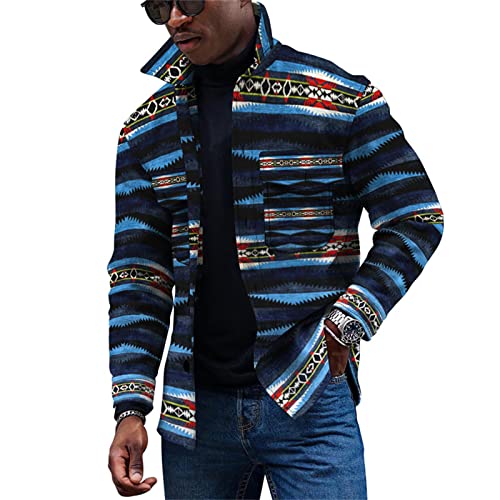 KONG JIMFAN Winter Jacket Men Übergangsjacken Männer Button Down Hemd Jacken Herren Herren Weste Imprägnierspray Jacke Herren Jacke Rote Lederjacke Trachtenhemd Herren Jacken Winter(Vermilion,L) von KONG JIMFAN