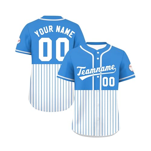 Personalisiertes Baseball Trikot,Mit Eigenem Namen Nummer & Logo,Baseball Shirt Für Erwachsene Und Kinder Unisex Funktional Kleidung Sporttrikot Deutschland Trikot(2) von KONG JIMFAN