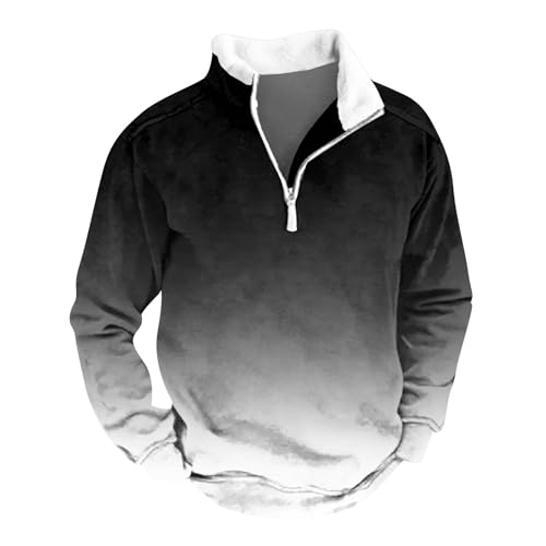 Winter Jacke Herrn Hoodie 7xl Sweatjacke Mit Kapuze Fuer Herren Weihnachts Pyjama T Shirts Männer Mit Sprüchen Badeanzug Mit Push Up Körbchen Spitze Tunika Langärmliges Weißes Hemd(Black,XXL) von KONG JIMFAN