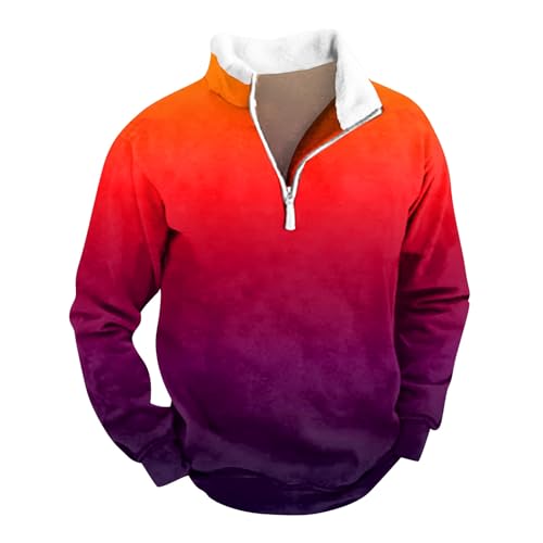 and Pullover Herren Set Kapuzenpullover Herren Skater Graues Sweatshirt Herren Weihnachtspulli Led Herren Pullover Ohne Bund Herren Hemd Bunt Gestreift Cardigan Mann Ukraine T Shirt(Red,3XL) von KONG JIMFAN