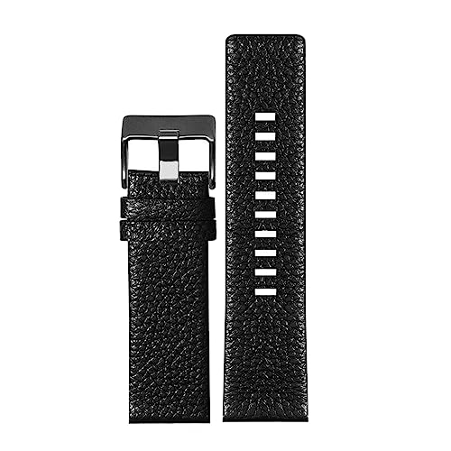 KONGNY Armband aus genarbtem Leder, 22, 24, 26, 27, 28, 30mm, Schwarzer schwarzer Verschluss, 30mm KONGNY Armband aus genarbtem Leder, 22, 24, 26, 27, 28, 30mm, Schwarzer schwarzer Verschluss, 30mm von KONGNY