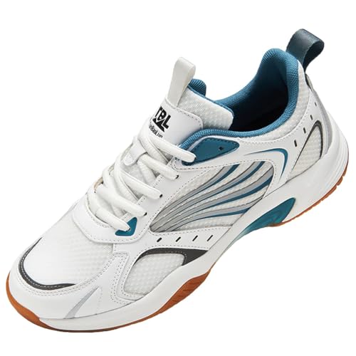 KONJACLY Herren Badminton Schuhe Casual Pickleball Tennis Sneakers Atmungsaktive Leichte Fitness Sportschuhe,Blau,42 EU von KONJACLY