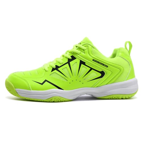 KONJACLY Herren Badminton Schuhe Casual Squash Badminton Schuh rutschfeste Sportschuhe Turnschuhe Für Tennis Volleyball,Grün,35 EU von KONJACLY